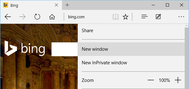 Click on New window