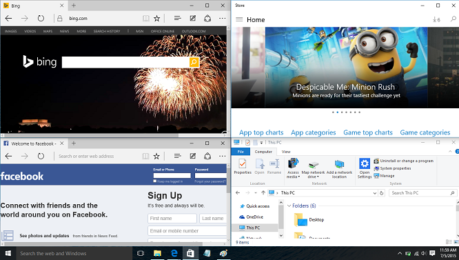 Snap window to corners of screen