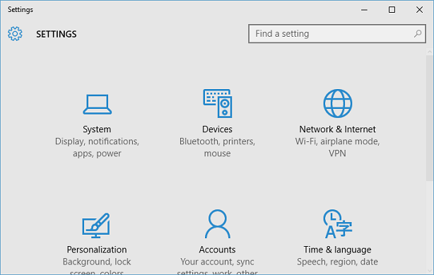 Select Network & Internet in Settings App